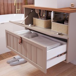 Gabinete de Banheiro Sense com Cuba 80cm Cappuccino/freijo - Mgm - 2
