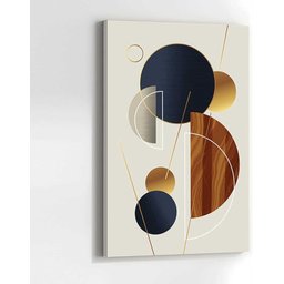 Quadro Decorativo para Sala Quarto Hall 90x60 Abstrato Geomêtrico em Canvas - 2