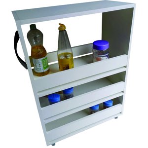 Balcão porta temperos condimentos com rodízios cozinha