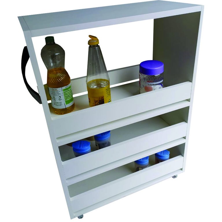 Balcão porta temperos condimentos com rodízios cozinha