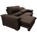 Ver imagem 7 de Sofá Retrátil e Reclinável 3,15m Molas Ensacadas Cama inBox Big Home com Bordado 3D Velusoft Caf