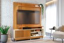 Ver imagem 1 de Rack Ares para Tv de até 75 Polegadas (com Rodízios) - Cinamomo / Off White - Madetec