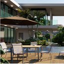Ver imagem 4 de Ombrelone Articulado com LED 3m Redondo Piscina Cancún Rivatti