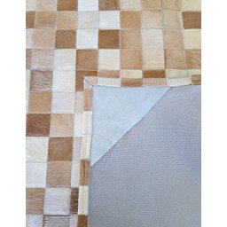Tapete de Couro Quadriculado 2,00 X 1,50 M Bege - 4