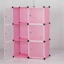 Ver imagem 5 de Guarda Roupa Modular Portatil Arara Organizador Cabideiro 6 Portas Brinquedos Praia Campo Rosa