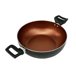 Panela Frigideira Caçarola WOK 24 cm Antiaderente Alumínio - Cobre - 3