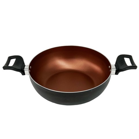 Panela Frigideira Caçarola WOK 24 cm Antiaderente Alumínio - Cobre