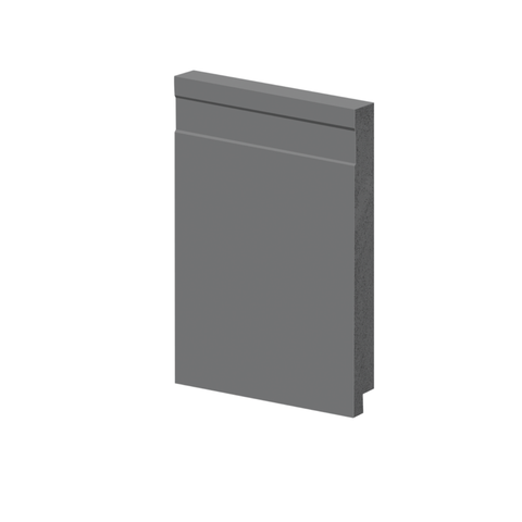 Rodapé Poliestireno 15cm Frisado Cinza 51015CZ Arquitech