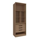 Ver imagem 2 de Guarda Roupa 2 Portas com Colmeia 245cm Setiba Plus Carvalho/branco