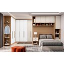 Ver imagem 3 de Guarda Roupa 2 Portas com Colmeia 245cm Setiba Plus Carvalho/branco