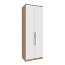 Ver imagem 1 de Guarda Roupa 2 Portas com Colmeia 245cm Setiba Plus Carvalho/branco