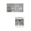 Ver imagem 4 de Lavanderia Modulada 03 Peças com Tampo Emily Espresso Móveis Branco