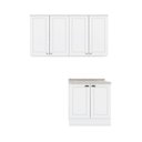 Ver imagem 2 de Lavanderia Modulada 03 Peças com Tampo Emily Espresso Móveis Branco