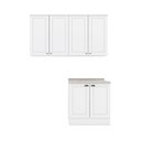 Ver imagem 2 de Lavanderia Modulada 03 Peças 100% MDF com Tampo HP/Calcare Emilly Branco 