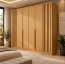 Ver imagem 1 de Roupeiro Bianchi Safira 6 Portas Naturale 100%MDF - Bianchi Móveis