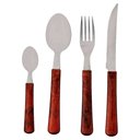 Ver imagem 1 de Faqueiro 24 Peças Simonaggio Mogno Elementos de Aço Inox com Estojo de Papelão