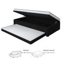 Ver imagem 3 de Cama Box Conjugada Solteiro 88x188 c/ Baú e Cama Auxiliar Maya Preto