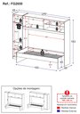 Ver imagem 4 de Cama Solteiro com Guarda-roupa para Colchão 88 X 188 Cm Multimóveis Fg2650 Branca