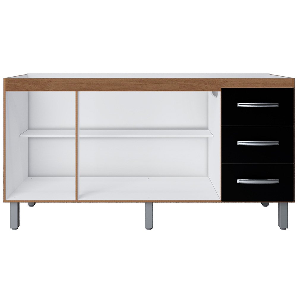 Ver imagem 5 de Balcao P/ Pia 150 Cm 3p Diana Savana Preto Mobb