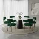 Ver imagem 1 de Cadeira Sala de Jantar Margara Kit 6 em Aço Preto Bouclê D03 - D'Rossi