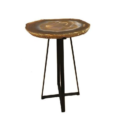 Mesa Chapa Grossa de Ágata Natural com Base em x