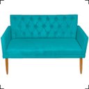 Ver imagem 2 de Namoradeira Decorativa Para Sala Capitonê Com Base Para Recepção Escritório Suede