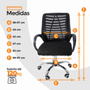Ver imagem 6 de Cadeira de Escritório Oficial Esteirinha Mesh Ergonômica Giratória - Preto - 10