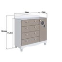 Ver imagem 3 de Conjunto para Quarto Infantil com Guarda-roupa e Cômoda Trocador Encanto