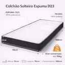 Ver imagem 3 de Colchão Solteiro Espuma D23 Bordado 188x78x12cm Antialérgico