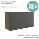 Ver imagem 4 de Armario Aereo Basc Mdf 60 Cm Kali 16337 Carvalho Toq Chumbo Nicioli