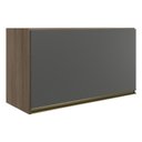 Ver imagem 1 de Armario Aereo Basc Mdf 60 Cm Kali 16337 Carvalho Toq Chumbo Nicioli