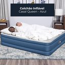 Ver imagem 4 de Colchão Inflável Casal Queen Bestway com Bomba Elétrica 110V Azul