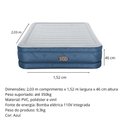 Ver imagem 5 de Colchão Inflável Casal Queen Bestway com Bomba Elétrica 110V Azul