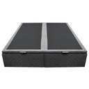 Ver imagem 6 de Base Box Baú para Cama Casal King 192x203cm Bipartido Liz S05 Suede Bordado Cinza - Mpozenato