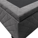 Ver imagem 5 de Base Box Baú para Cama Casal King 192x203cm Bipartido Liz S05 Suede Bordado Cinza - Mpozenato