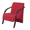 Ver imagem 1 de Poltrona Vênus 1 Lugar Braço Madeira Dsalla Suede Vermelho