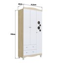 Ver mais imagens de Conjunto para Quarto Infantil com Guarda-roupa e Cômoda Trocador Encanto