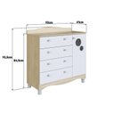 Ver imagem 5 de Conjunto para Quarto Infantil com Guarda-roupa e Cômoda Trocador Encanto