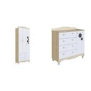 Ver imagem 2 de Conjunto para Quarto Infantil com Guarda-roupa e Cômoda Trocador Encanto