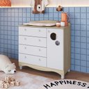 Ver imagem 3 de Conjunto para Quarto Infantil com Guarda-roupa e Cômoda Trocador Encanto