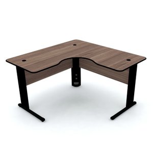 MESA EM L P/ ESCRITÓRIO 150X150 PANDIN MAXXI - WALNUT/PRETO ETP1515