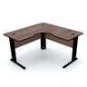 MESA EM L P/ ESCRITÓRIO 150X150 PANDIN MAXXI - WALNUT/PRETO ETP1515 - 1