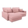 Sofá-cama Sem Caixa Retrátil 4 Lugares Suede Rosa Claro - 3