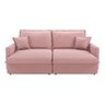 Sofá-cama Sem Caixa Retrátil 4 Lugares Suede Rosa Claro - 4