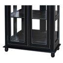 Ver imagem 3 de Cristaleira Lateral Com Espelhos 2 Portas de Vidro e 3 Prateleiras Preta