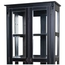 Ver imagem 2 de Cristaleira Lateral Com Espelhos 2 Portas de Vidro e 3 Prateleiras Preta