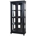 Ver imagem 1 de Cristaleira Lateral Com Espelhos 2 Portas de Vidro e 3 Prateleiras Preta