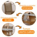 Ver imagem 6 de Mesa para Sala de Jantar Alvorada 180cm Mdf com Vidro Canto Copo e 6 Cadeiras Liz