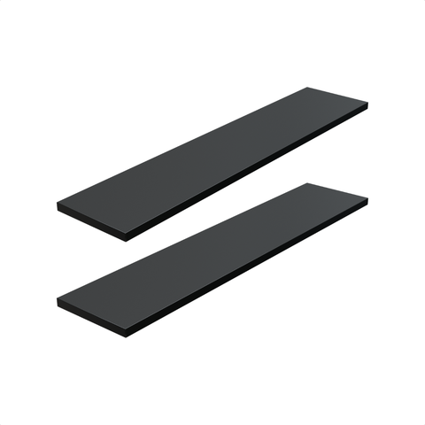 Kit 2 Prateleira Preta 80X15 + Suporte Flutuante Mdf  Organizadora Decoração Cozinha Banheiro Sala