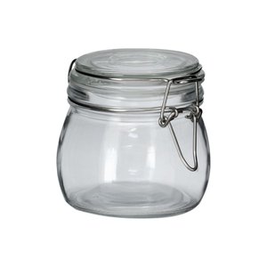 Pote Hermético Vidro Redondo Trava Metal Plus 500ml - Tuut